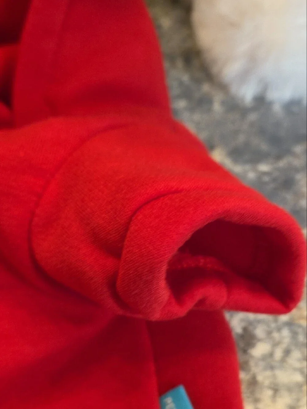 Red Fleece Dog Hoodie with Hood - Unbranded